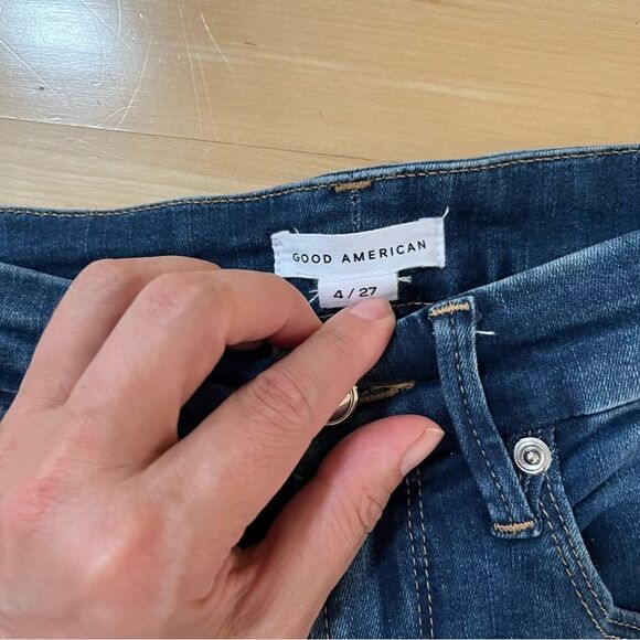 Good American Good Waist High Rise Cropped Skinny Jeans 4/27 - Picture 7 of 12